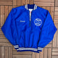 South Park Fast Pitch Association Graphic Varsity Jacket | Size Medium | Vintage 1990s Blue Varsity Bomber Coat |