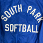 South Park Fast Pitch Association Graphic Varsity Jacket | Size Medium | Vintage 1990s Blue Varsity Bomber Coat |