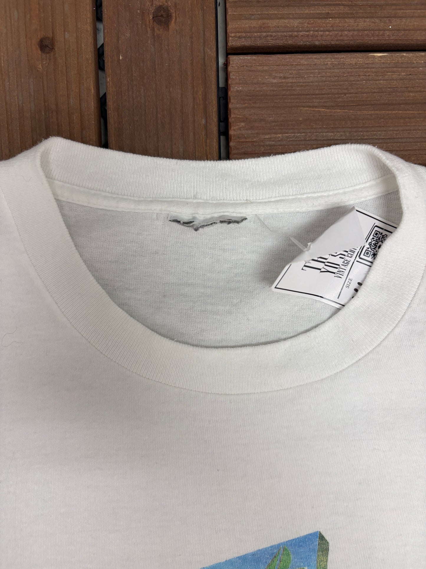 Salem Soundwaves Cigarettes Graphic Tee | Size X-Large | Vintage 1990s Promotional White T-Shirt |