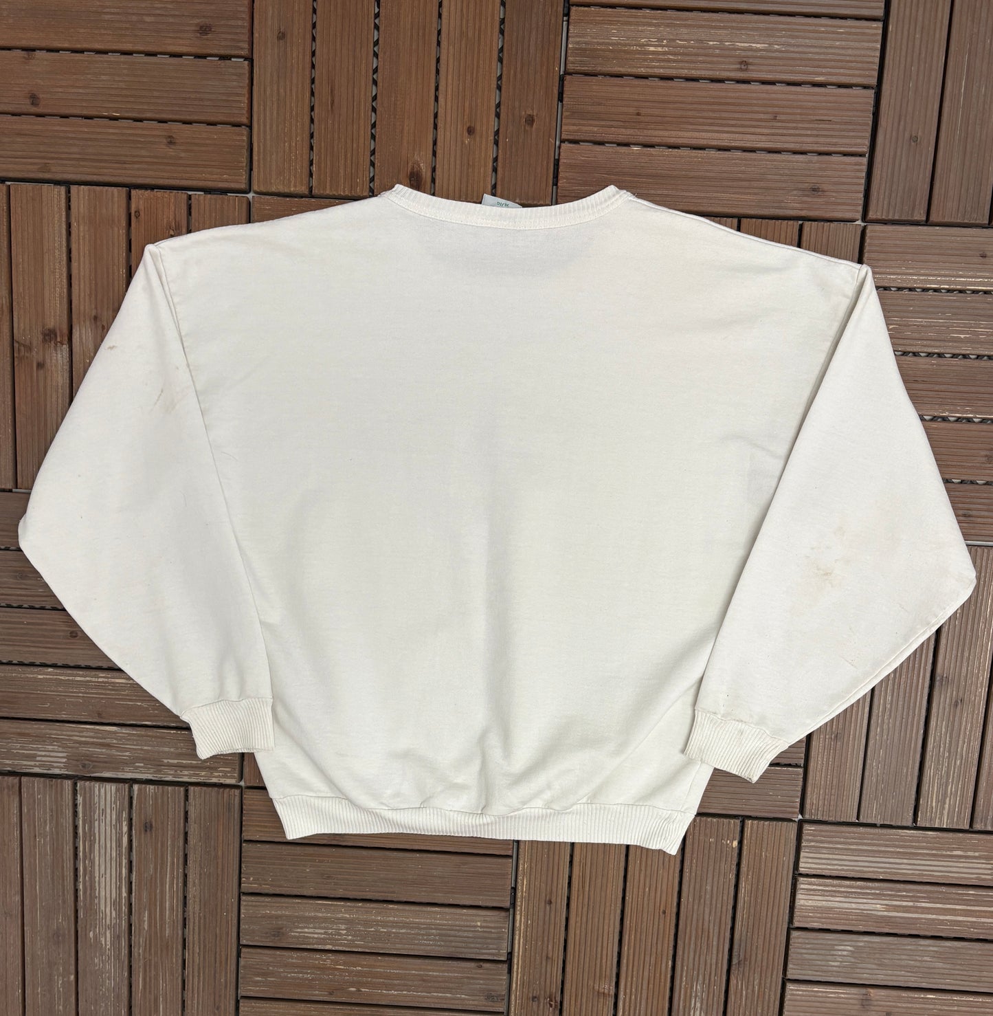 Super Bowl XXII Graphic Crewneck | Size X-Large | Vintage 1980s NFL Football White Sweater |