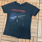 Chris De Burgh Man On The Line Tour 1984 Graphic Tee | Size Large | Vintage 1990s Rock Black T-Shirt |