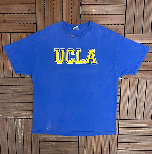 UCLA Bruins Spell Out Graphic Tee | Size XX-Large | Vintage 2000s College Sports Blue T-Shirt |