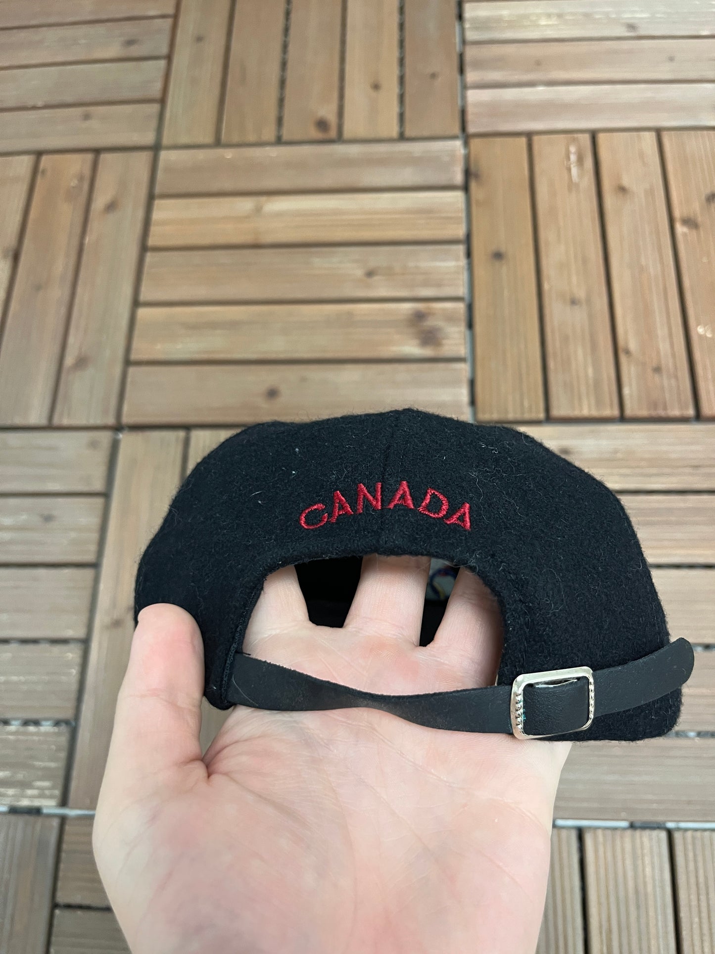 Team Canada Lillehammer '94 Olympics Embroidered Hat | Metal Clasp | Vintage 1990s Black Cap |