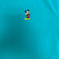 Mickey Mouse Embroidered Graphic Tee | Size X-Large | Vintage 1990s Disney Cartoon Teal T-Shirt |