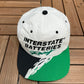 Interstate Batteries Racing Graphic Hat | Snap Back | Vintage 1990s NASCAR Racing White Cap |