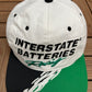 Interstate Batteries Racing Graphic Hat | Snap Back | Vintage 1990s NASCAR Racing White Cap |