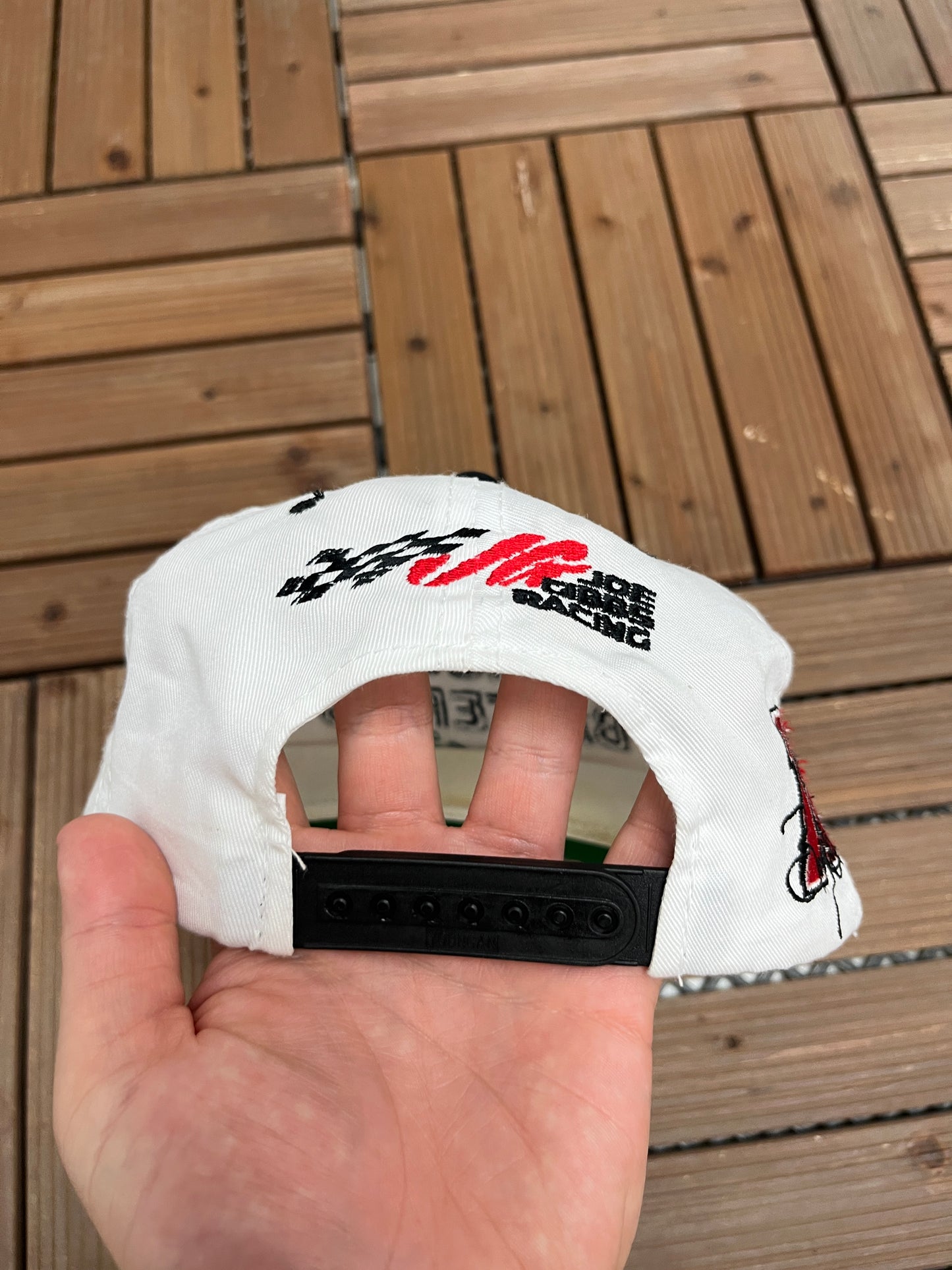 Interstate Batteries Racing Graphic Hat | Snap Back | Vintage 1990s NASCAR Racing White Cap |