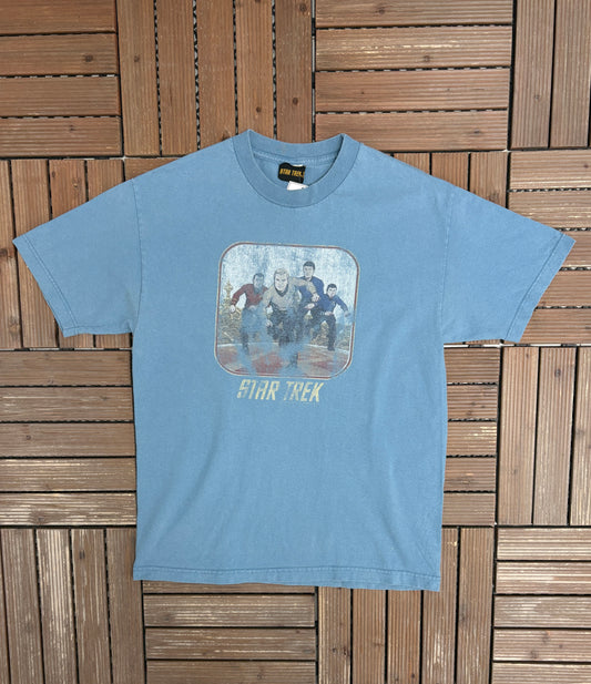 Star Trek Graphic Tee | Size Large | Vintage 2000s Television Blue T-Shirt |
