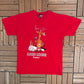 Hang Loose Canada Graphic Tee | Size Medium | Vintage 1990s Funny Tourist Red T-Shirt |