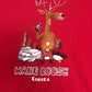 Hang Loose Canada Graphic Tee | Size Medium | Vintage 1990s Funny Tourist Red T-Shirt |