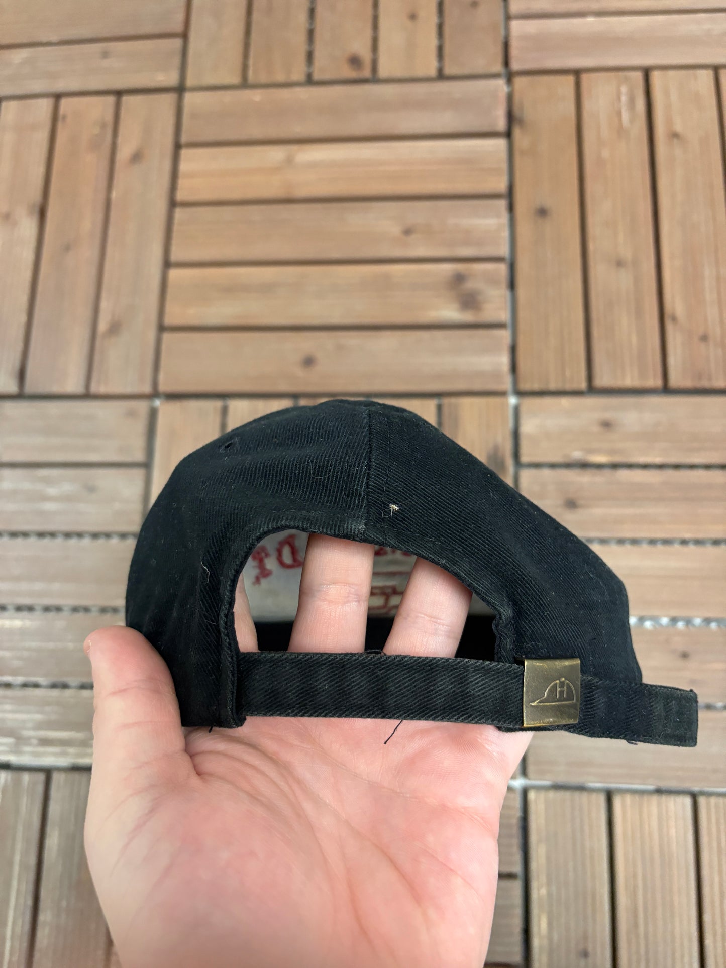 Dale Earnhardt RCR Graphic Hat | Metal Clasp | Vintage 2000s NASCAR Racing Black Cap |