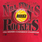 Houston Rockets 1994 Conference Champions Graphic T-Shirt | Size Large | Vintage 1990s NBA Basketball Red T-Shirt |