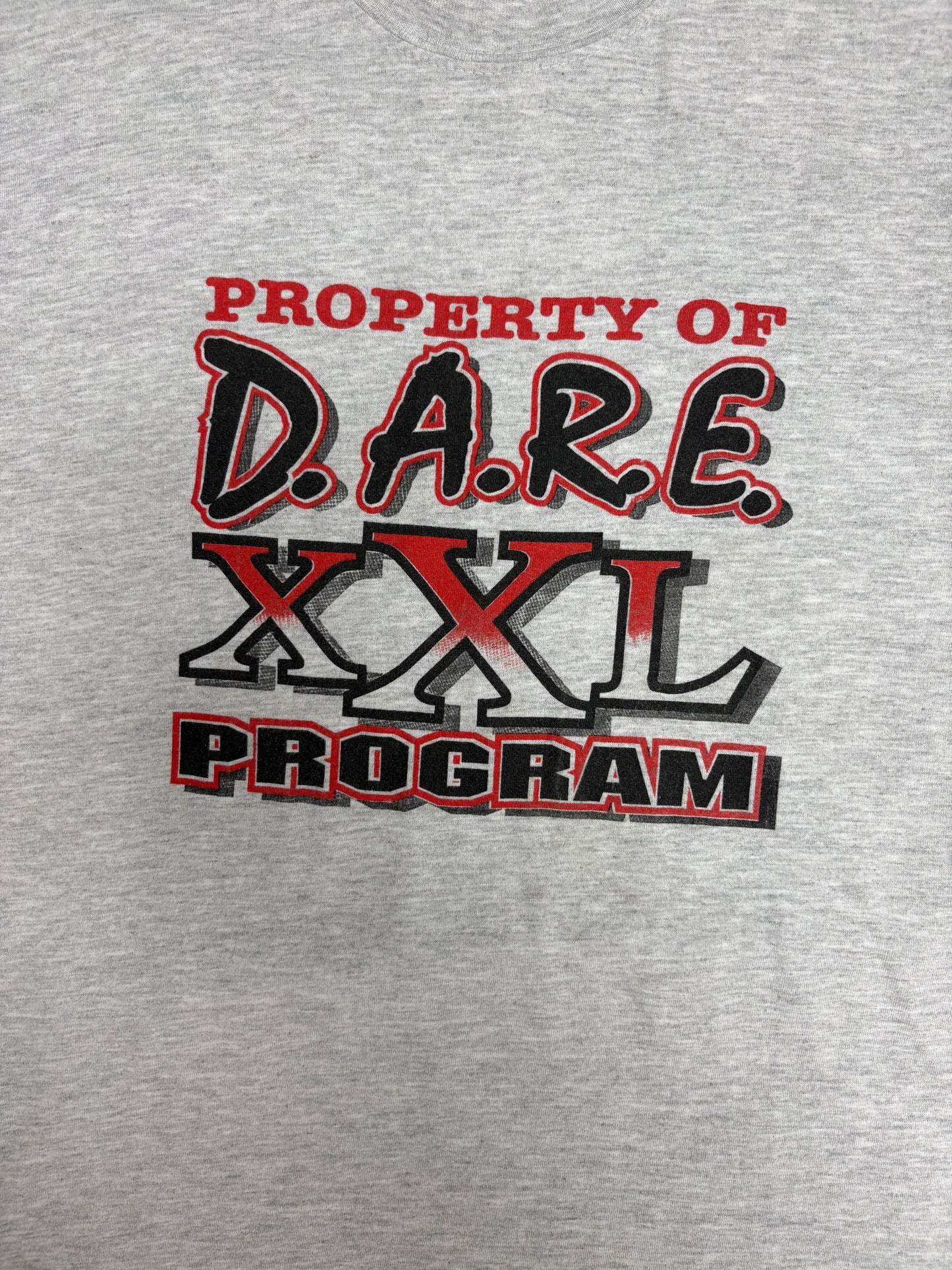 Property of D.A.R.E. Program Graphic Tee | Size Large | Vintage 1990s Promotional Grey T-Shirt |