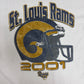St. Louis Rams 2001 Graphic Tee | Size X-Large | Vintage 2000s NFL Football White T-Shirt |