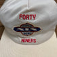 San Francisco 49ers Super Bowl XIX Graphic Hat | Snap Back | Vintage 1980s NFL Football White Cap |