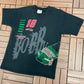 Bobby Labonte Interstate Batteries Graphic Tee | Size Large | Vintage 1990s Black Racing T-Shirt |