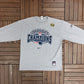 New England Patriots AFC Champions 2003 Graphic Tee | Size Large | Vintage 2000s NFL Football Grey T-Shirt |