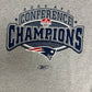 New England Patriots AFC Champions 2003 Graphic Tee | Size Large | Vintage 2000s NFL Football Grey T-Shirt |