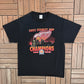 Detroit Red Wings 2002 Stanley Cup Champions Graphic Tee | Size Large | Vintage 2000s NHL Hockey Black T-Shirt |