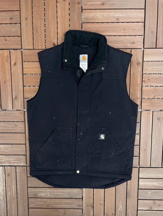 Carhartt Workwear Vest Jacket | Size Medium | Vintage 2000s Workwear Black Jacket |