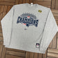 New England Patriots AFC Champions 2003 Graphic Tee | Size Large | Vintage 2000s NFL Football Grey T-Shirt |