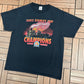 Detroit Red Wings 2002 Stanley Cup Champions Graphic Tee | Size Large | Vintage 2000s NHL Hockey Black T-Shirt |