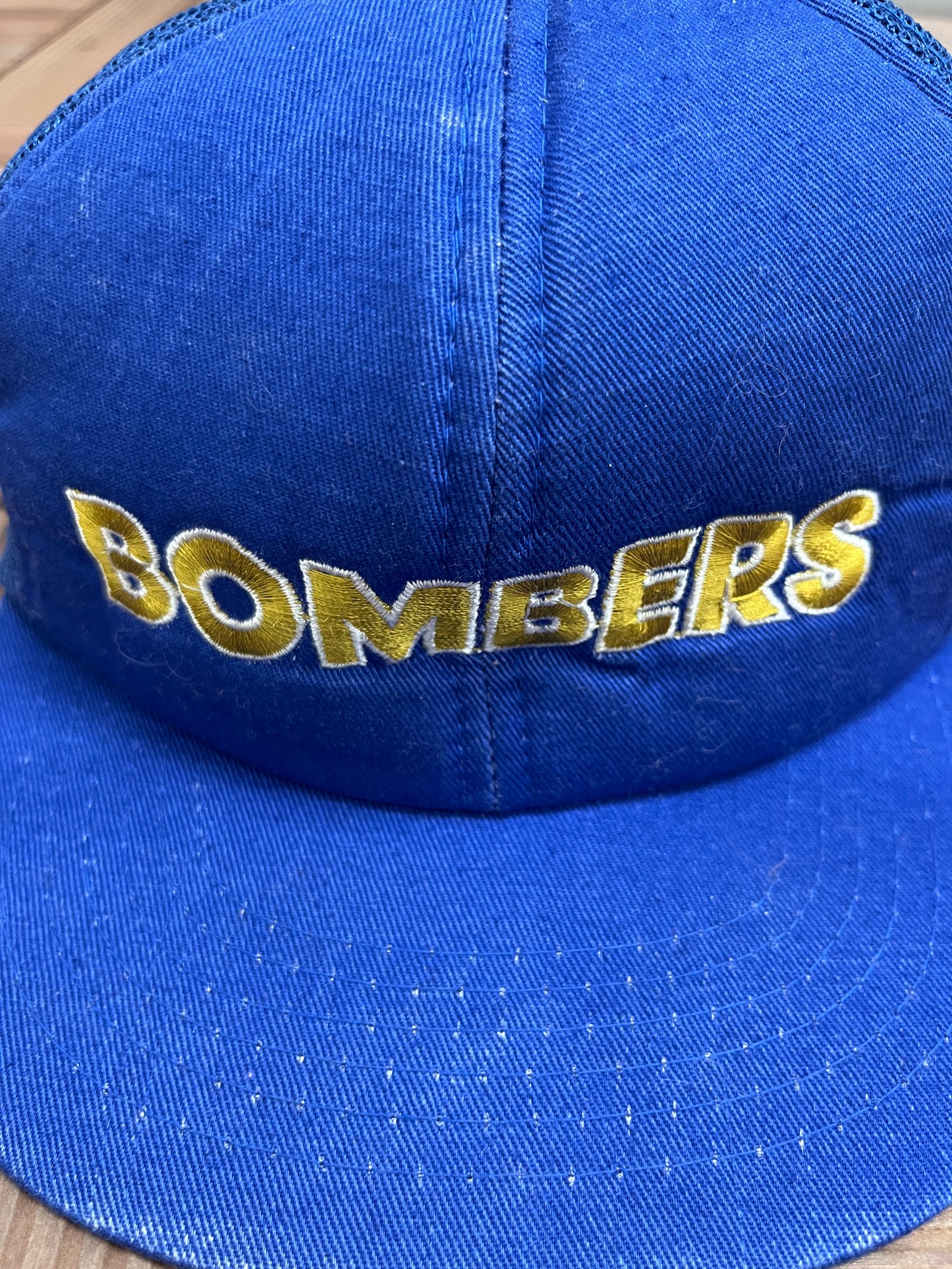 Winnipeg Blue Bombers Graphic Hat | Snap Back | Vintage 1990s CFL Football Blue Cap |