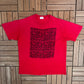 Maiwa Handprints Graphic Tee | Size Large | Vintage 1990s Promotional Red T-Shirt |