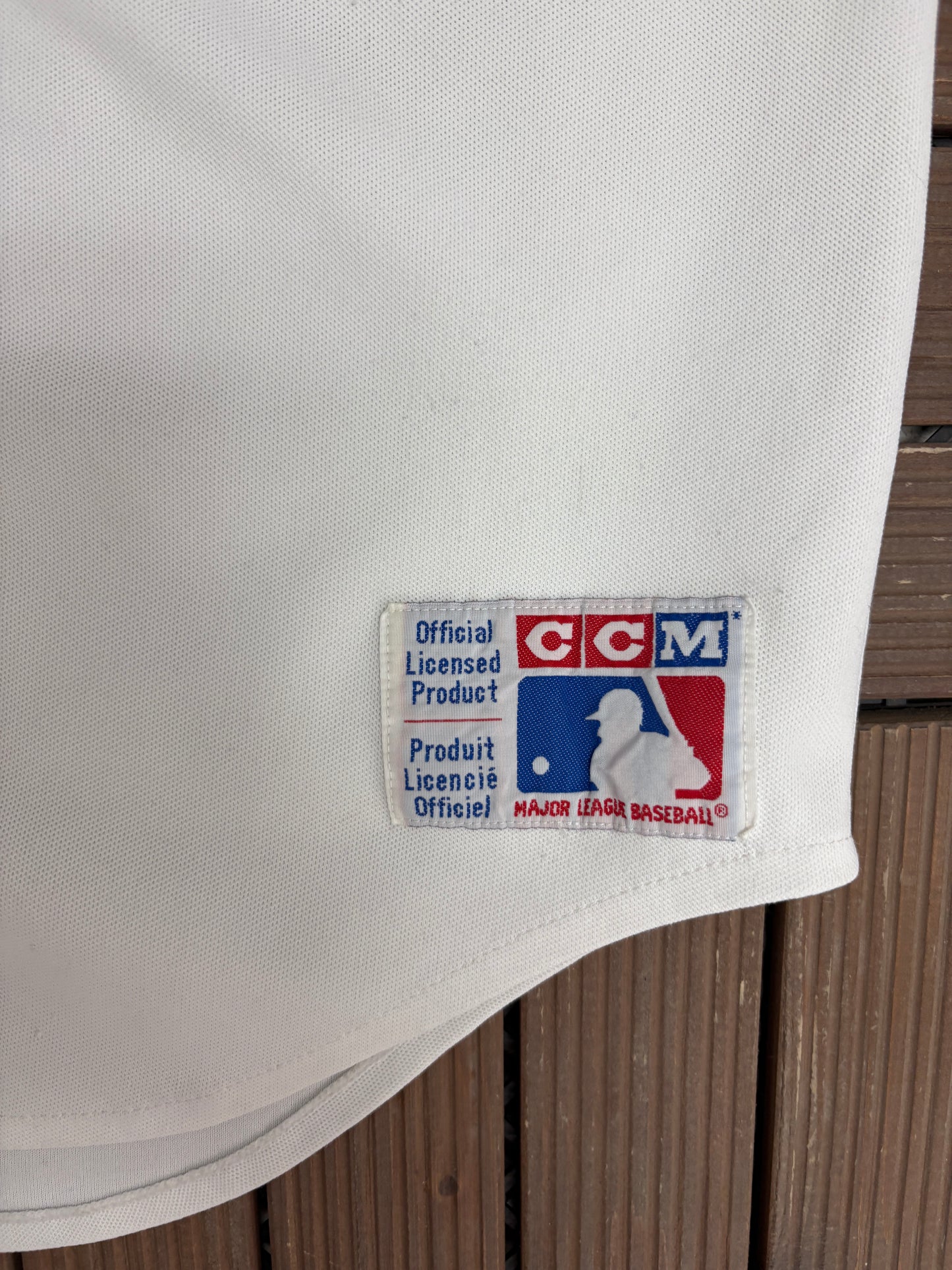 Atlanta Braves Stitched Baseball Jersey | Size Large | Vintage 1990s MLB Baseball White Jersey |