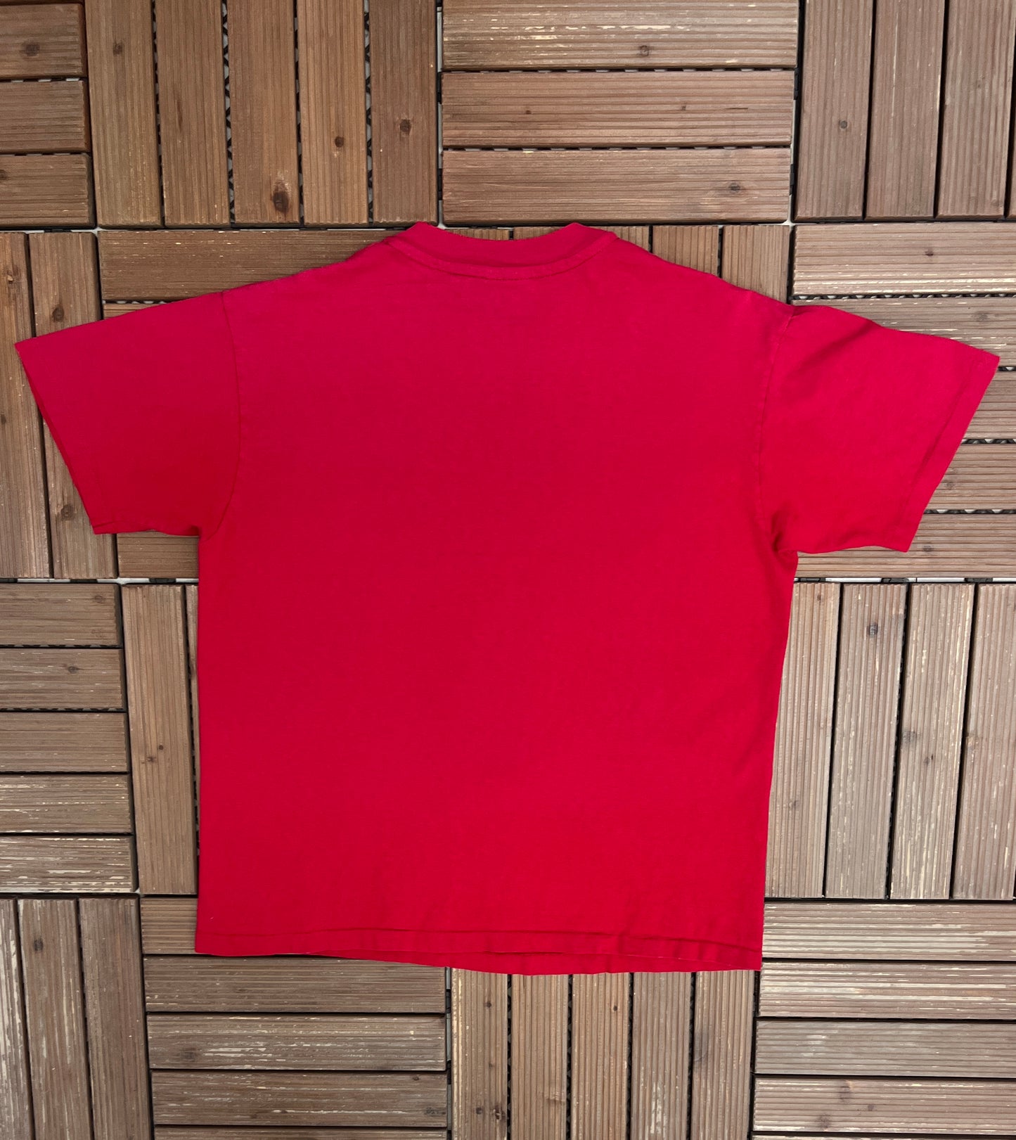 Maiwa Handprints Graphic Tee | Size Large | Vintage 1990s Promotional Red T-Shirt |