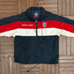 England National Football Team Graphic Windbreaker | Size X-Large | Vintage 1990s Soccer Football Blue Jacket |