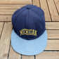 Michigan Wolverines Spell Out Graphic Hat | Snap Back | Vintage 1990s College Sports Blue Cap |