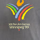 Winnipeg Pan-Am Games '99 Graphic Tee | Size XX-Large | Vintage 1990s Promotional Blue T-Shirt |