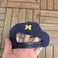 Michigan Wolverines Spell Out Graphic Hat | Snap Back | Vintage 1990s College Sports Blue Cap |