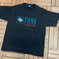 Detroit Pistons Embroidered Graphic Tee | Size X-Large | Vintage 1990s NBA Basketball Black T-Shirt |