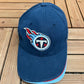 Tennessee Titans Embroidered Graphic Hat | Strap Back | Vintage 1990s NFL Football Blue Cap |