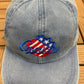 Rochester Americans Embroidered Graphic Hat | Metal Clasp | Vintage 2000s AHL Hockey Blue Cap |