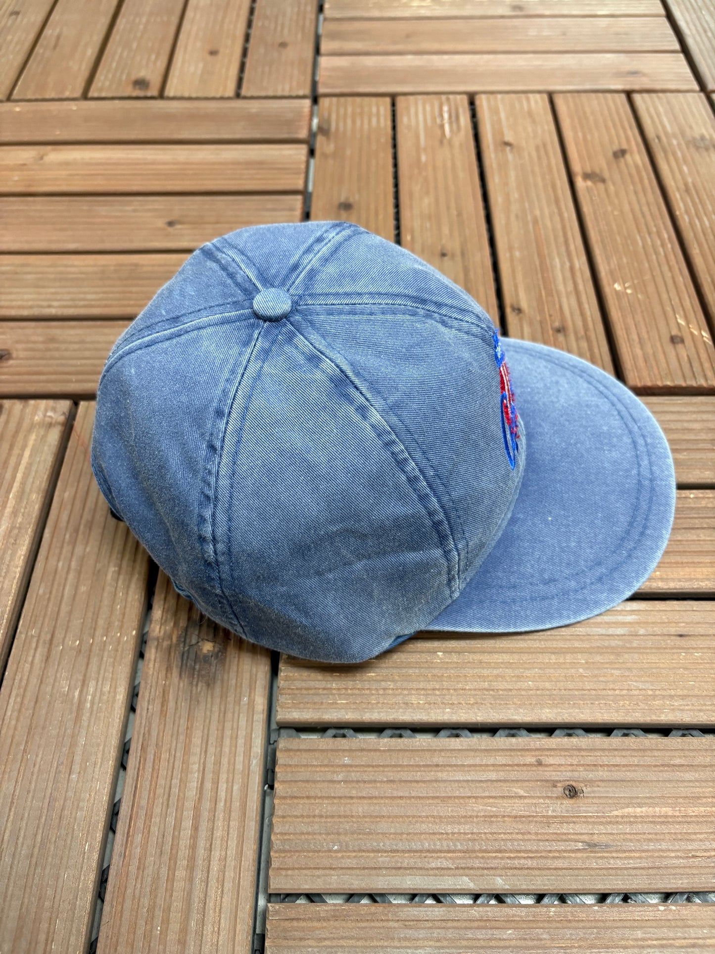 Rochester Americans Embroidered Graphic Hat | Metal Clasp | Vintage 2000s AHL Hockey Blue Cap |