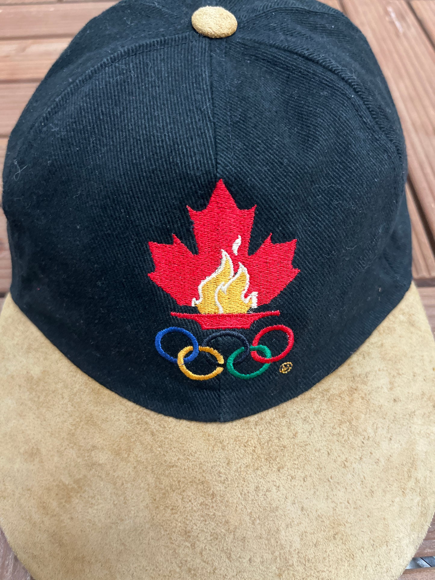 Team Canada Atlanta 1996 Olympics Hat | Metal Clasp | Vintage 1990s Black Cap |