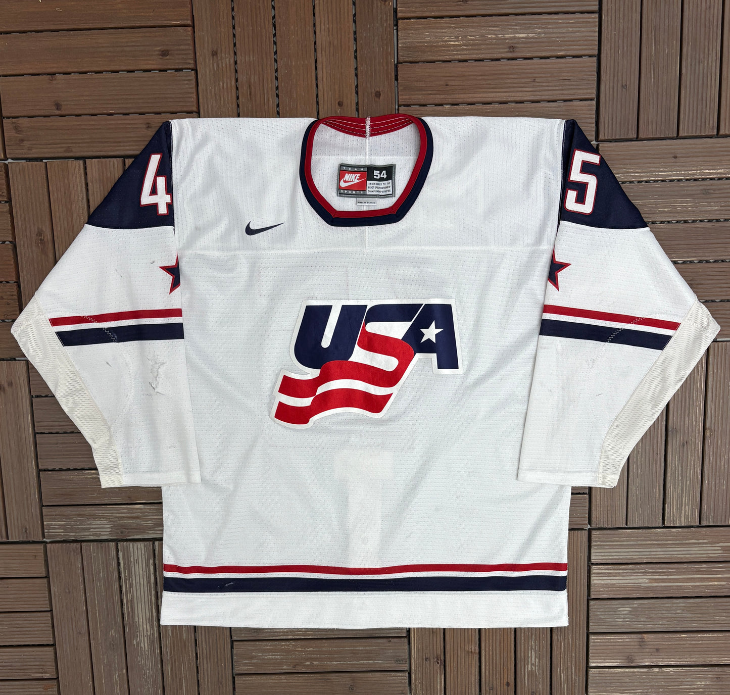 Team USA Matt Grzelcyk Hockey Jersey | Size X-Large | Vintage 2000s NHL Hockey White Jersey |