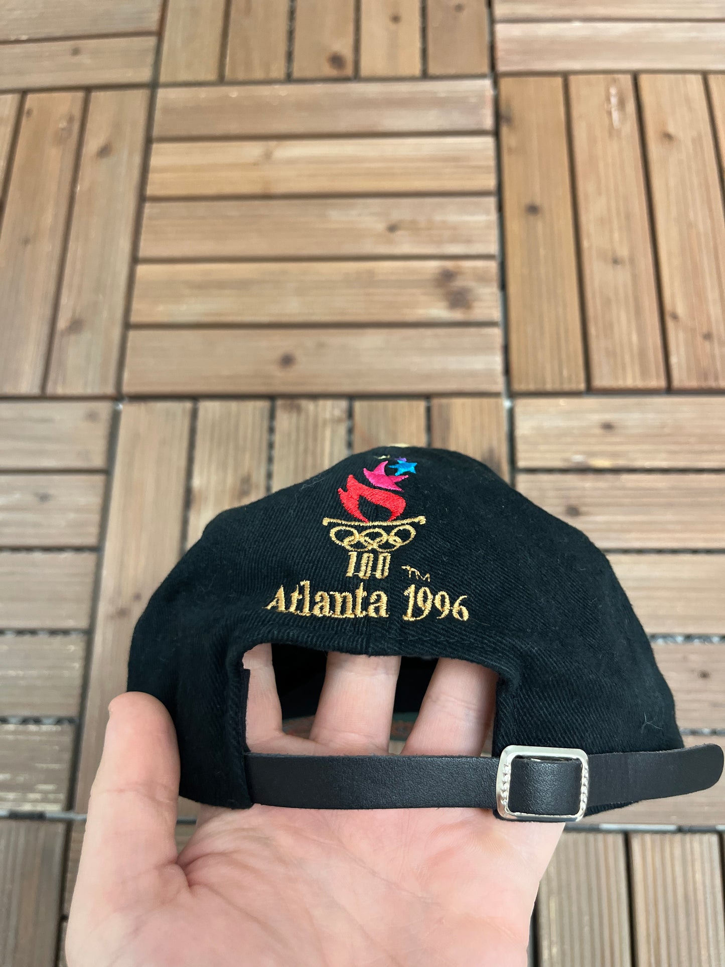 Team Canada Atlanta 1996 Olympics Hat | Metal Clasp | Vintage 1990s Black Cap |