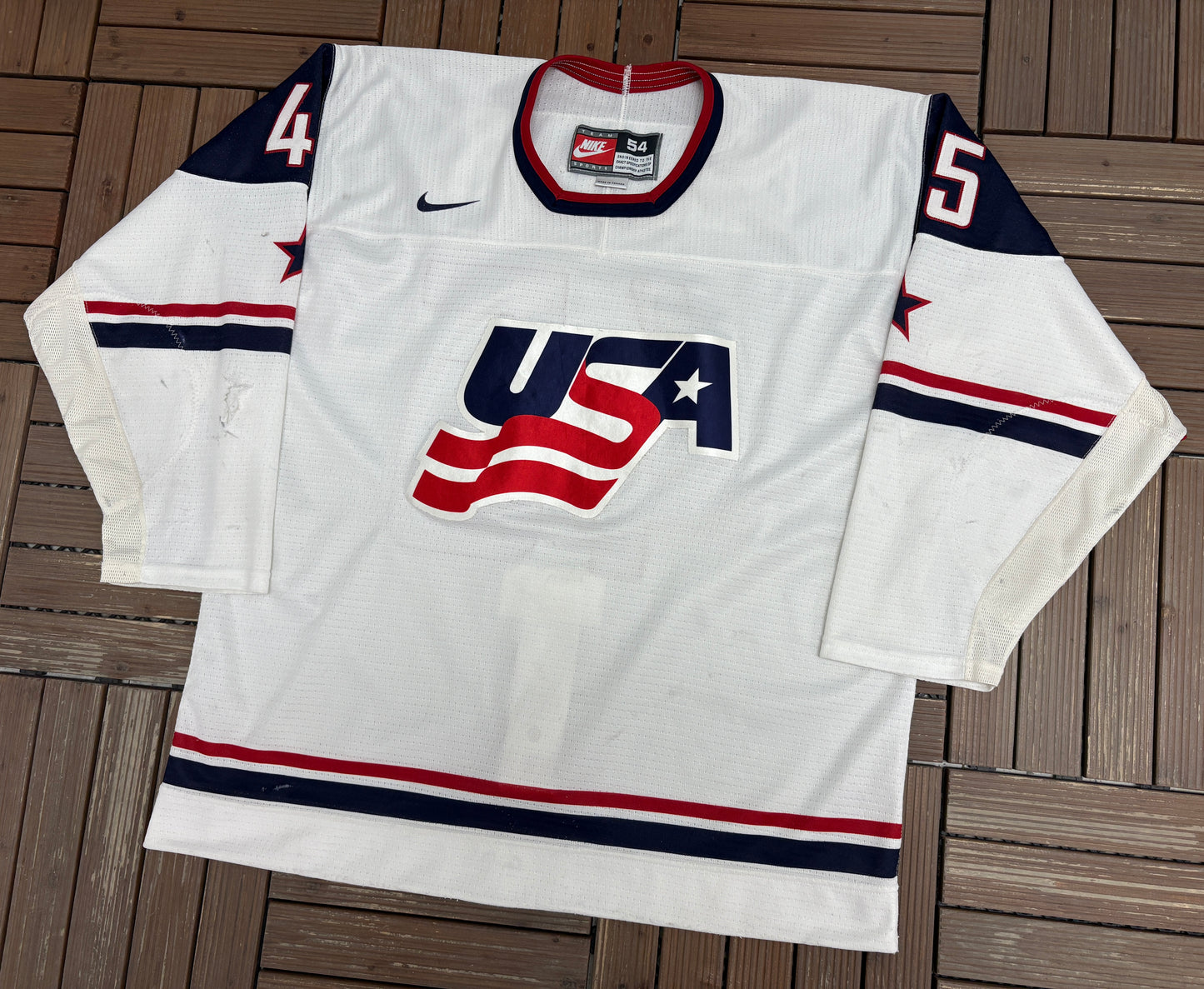Team USA Matt Grzelcyk Hockey Jersey | Size X-Large | Vintage 2000s NHL Hockey White Jersey |