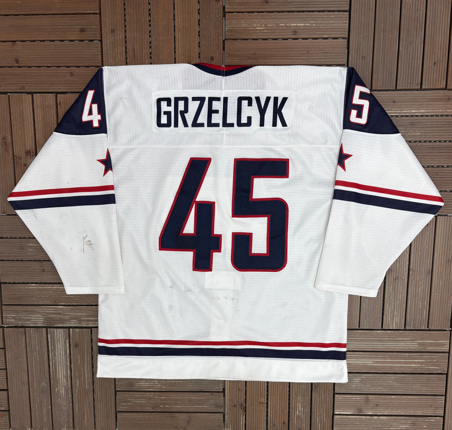 Team USA Matt Grzelcyk Hockey Jersey | Size X-Large | Vintage 2000s NHL Hockey White Jersey |