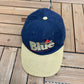 Labatt Blue Embroidered Graphic Hat | Leather Clasp Back | Vintage 1990s Promotional Blue Cap |