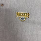 Green Bay Packers Embroidered Graphic Quarter Button Sweater | Size Large | Vintage 1990s NFL Football Grey Sweater |