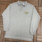 Green Bay Packers Embroidered Graphic Quarter Button Sweater | Size Large | Vintage 1990s NFL Football Grey Sweater |