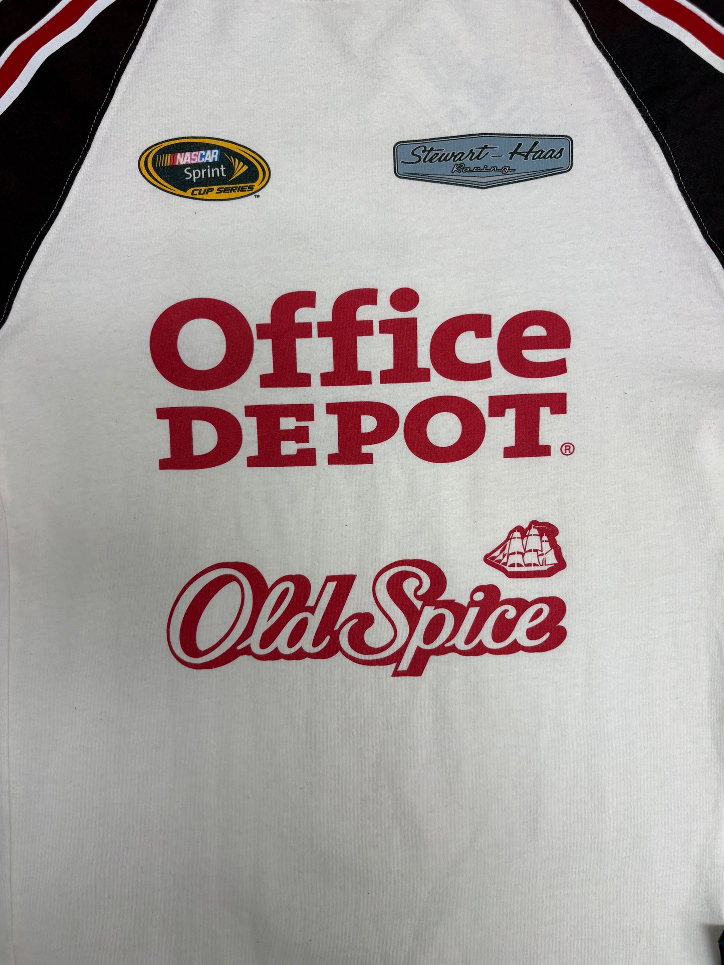 Tony Stewart NASCAR Graphic Tee | Size Medium | Vintage 2000s Racing White T-Shirt |