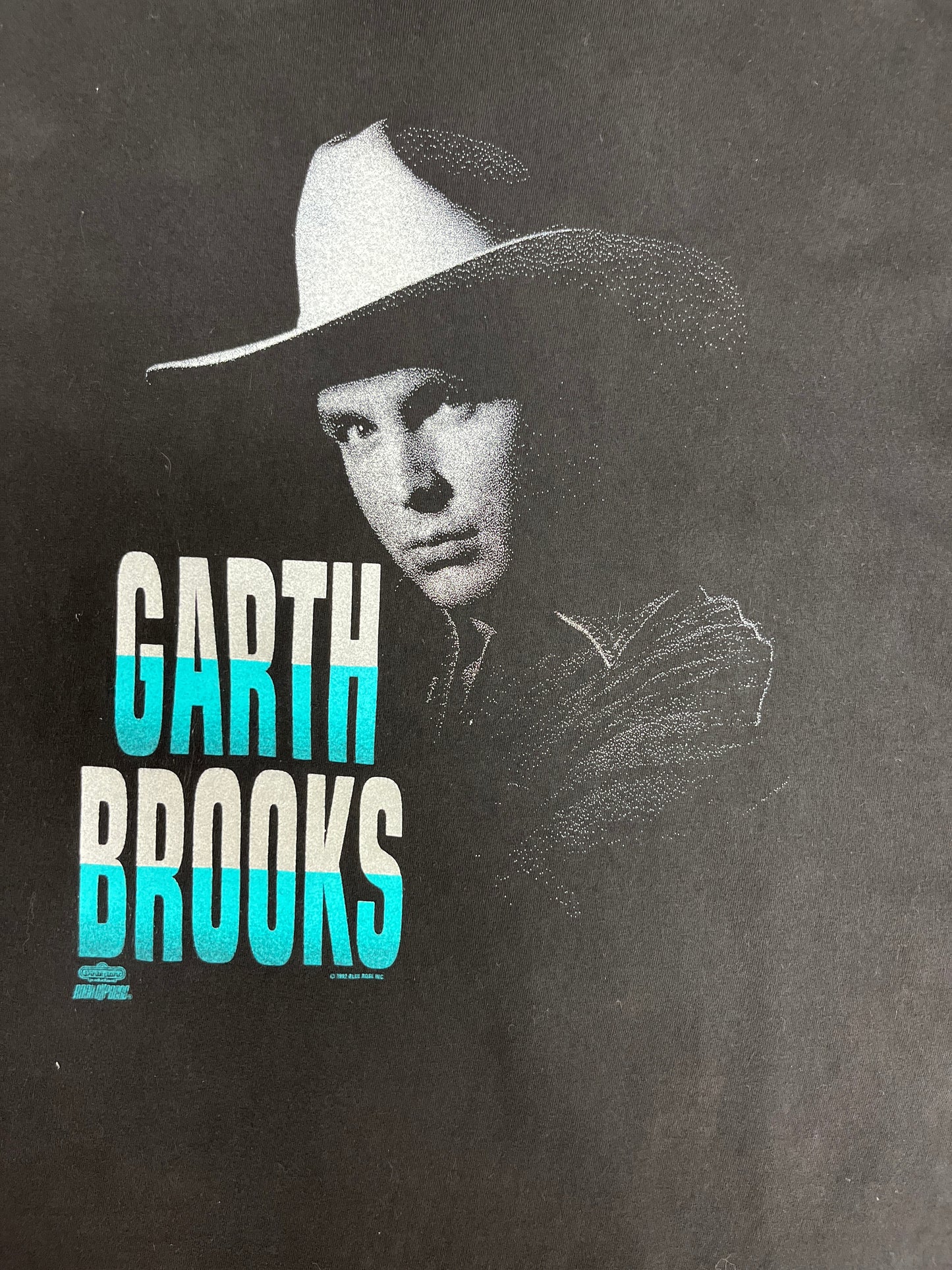 Garth Brooks 1992 Graphic Tee | Size Medium | Vintage 1990s Country Music Black T-Shirt |