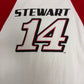 Tony Stewart NASCAR Graphic Tee | Size Medium | Vintage 2000s Racing White T-Shirt |