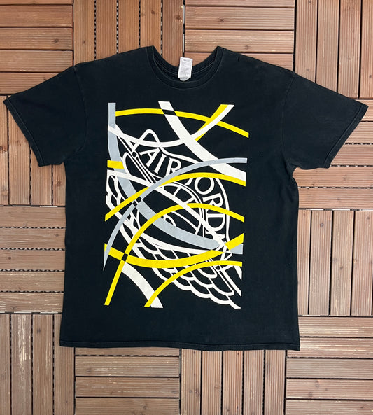 Air Jordan Brand Graphic Tee | Size XX-Large | Vintage 2000s Jordan Branded Black T-Shirt |